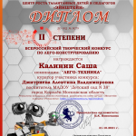 Калинин Саша 2 место, Дмитриева А.В.